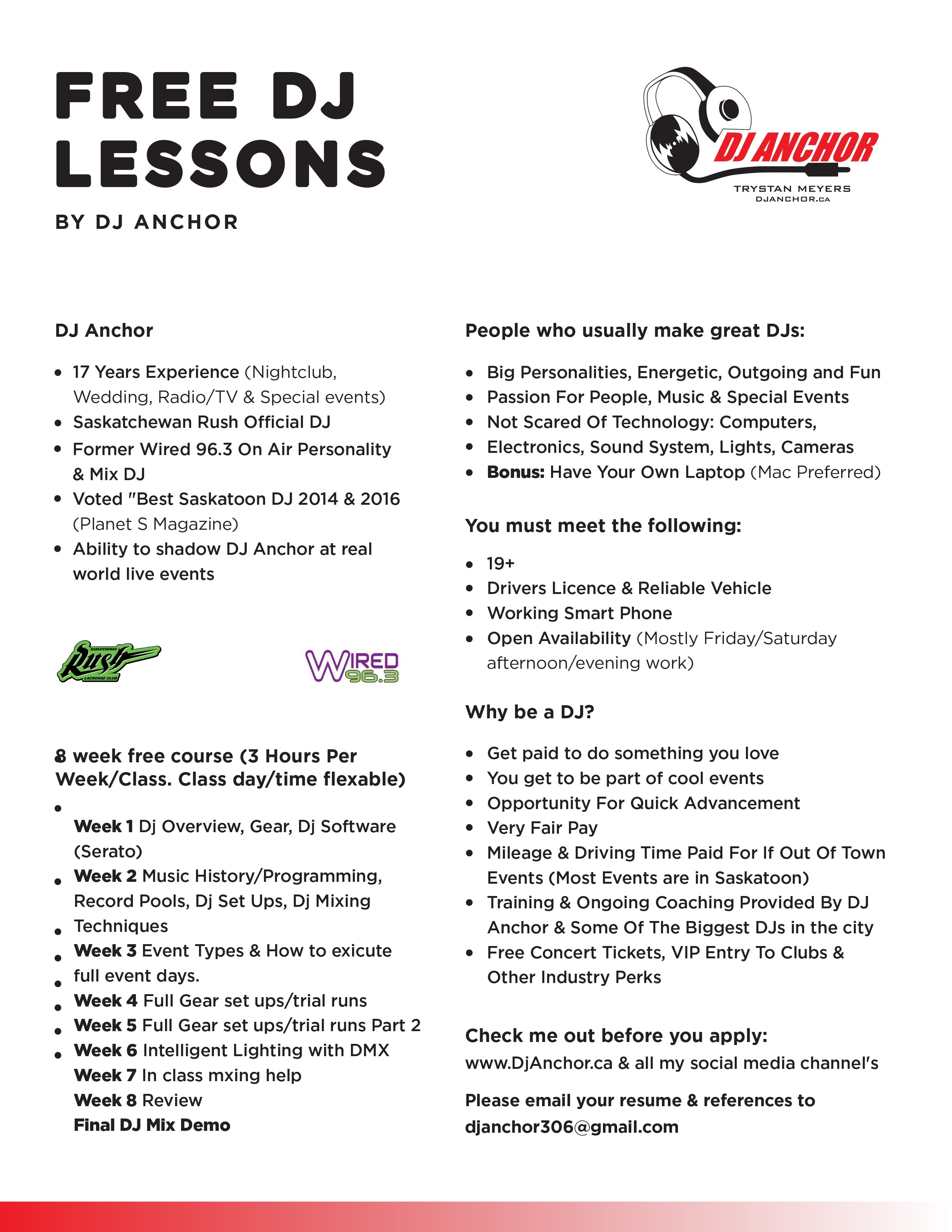 Free Saskatoon DJ School