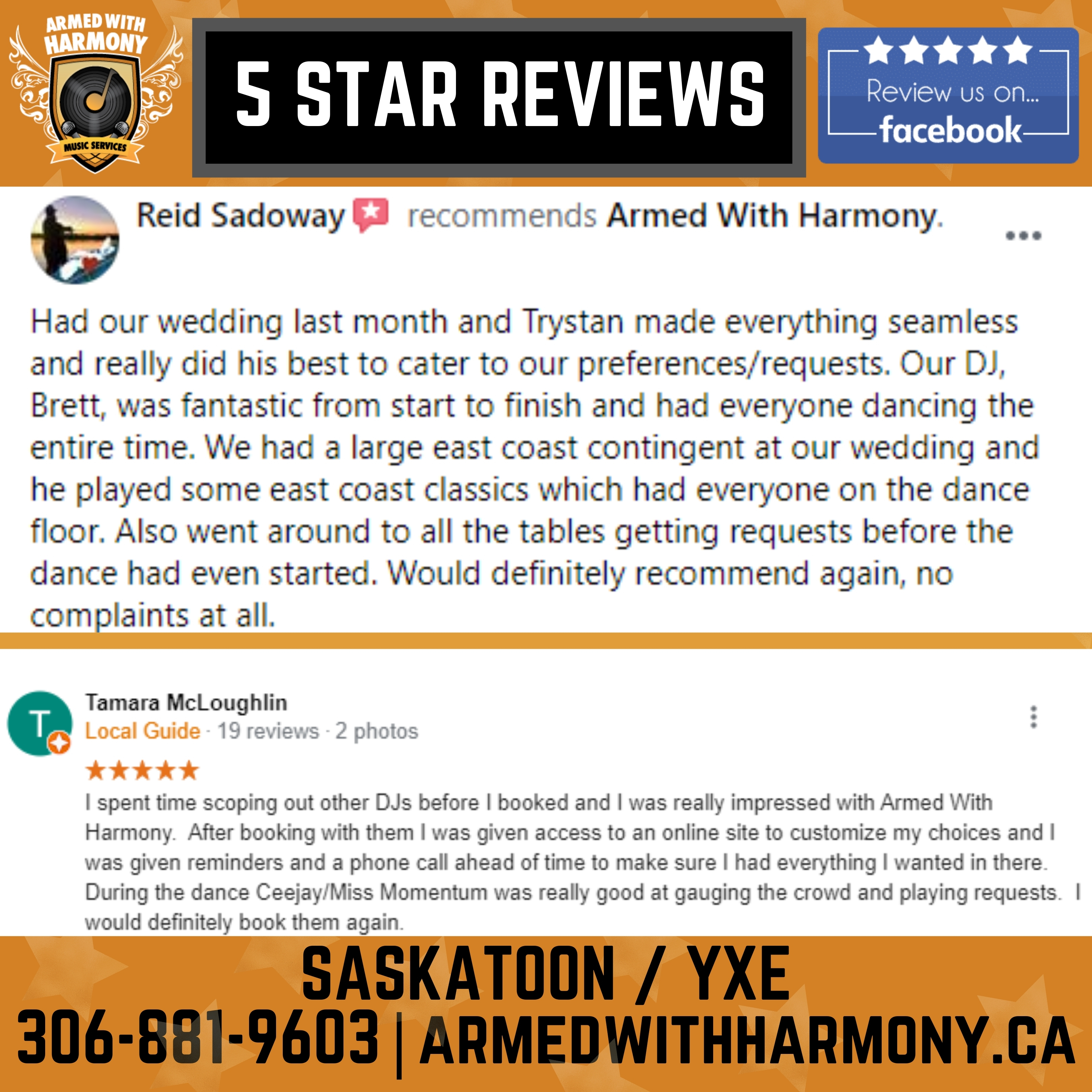 Saskatoon YXE Free Wedding DJ Planning Consultation Meeting