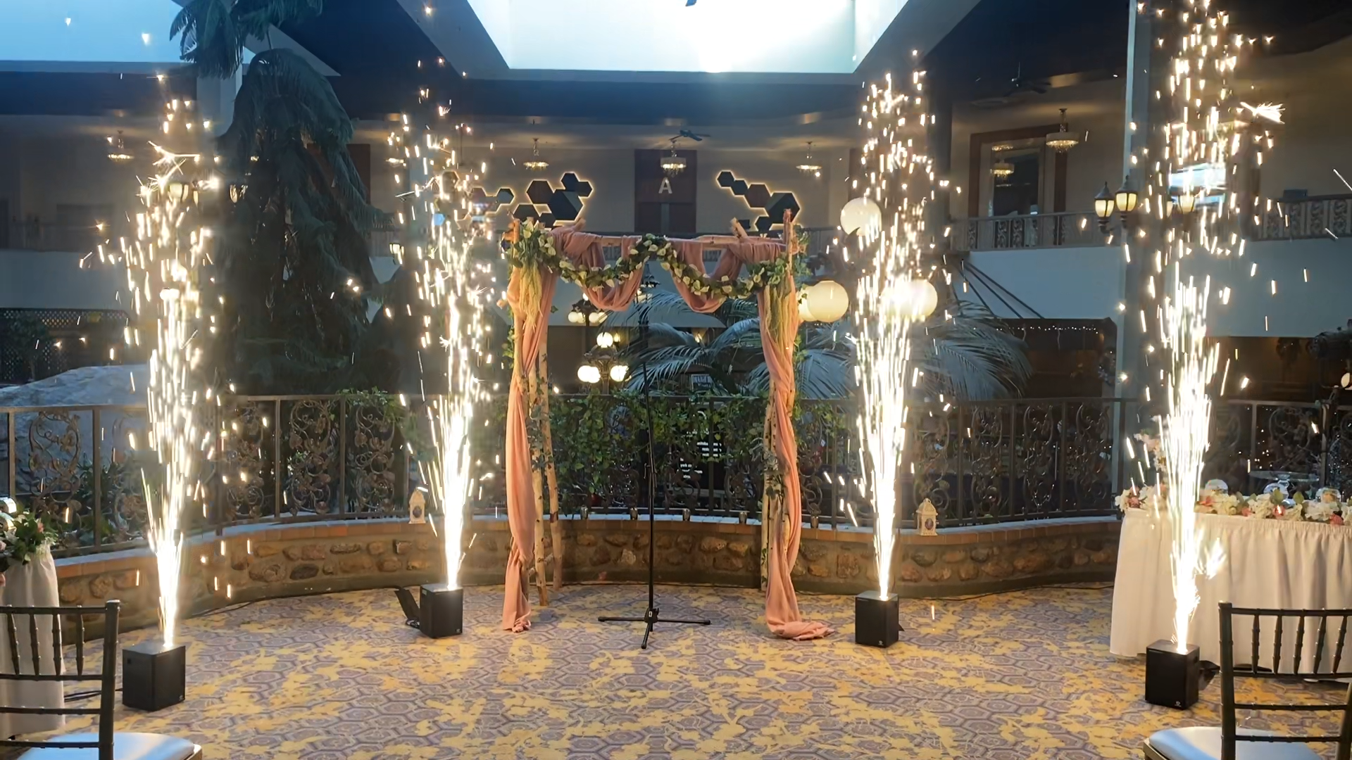 Saskatoon YXE Indoor Cold Spark Sparklers Machine Rental Sparkulars