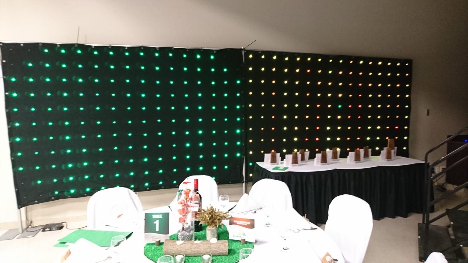 Saskatoon YXE Pipe Drape Rentals Wedding Head Table Backdrop Linen