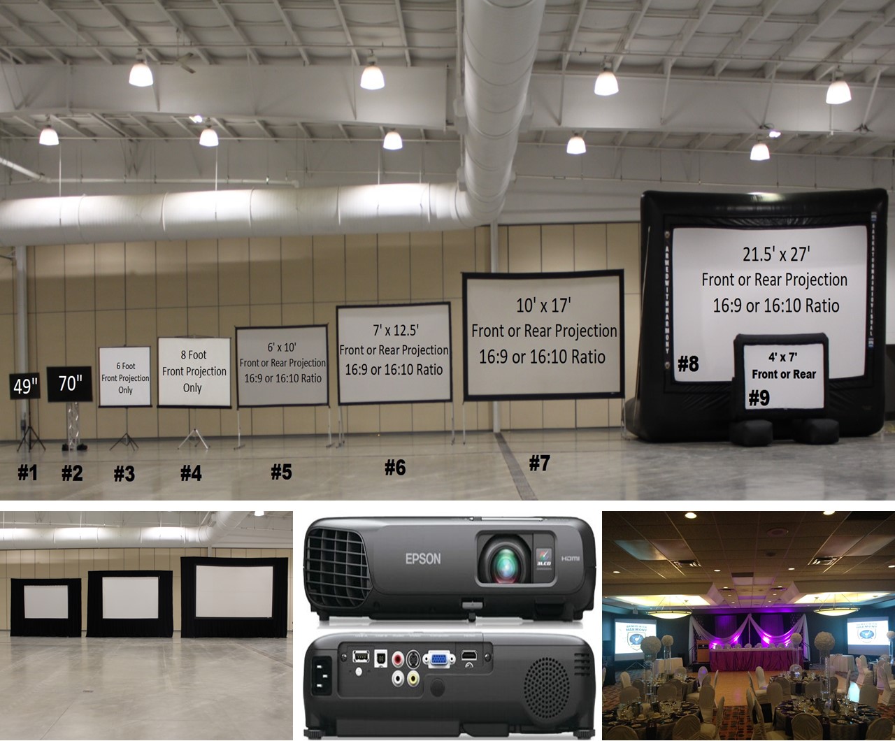 Wedding Projectors Screens  TVs
