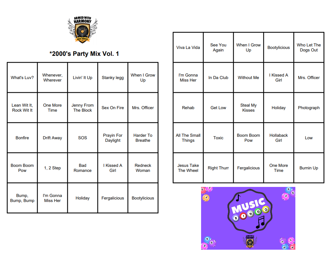 Saskatoon YXE DJ Entertainment Pub  Trivia Interactive Games Package  Singo Musical Bingo