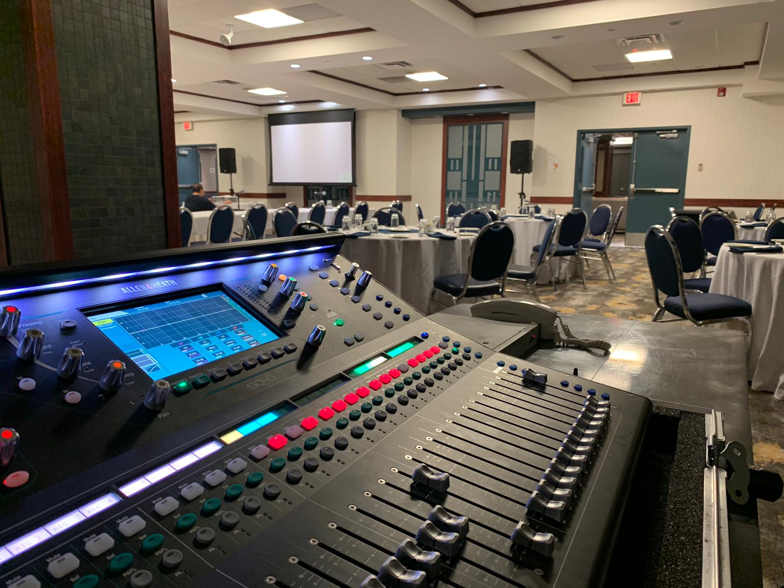 Saskatoon YXE Audio Mixing Sound Board Digital Audio Mixer Rental Allen Heath SQ6