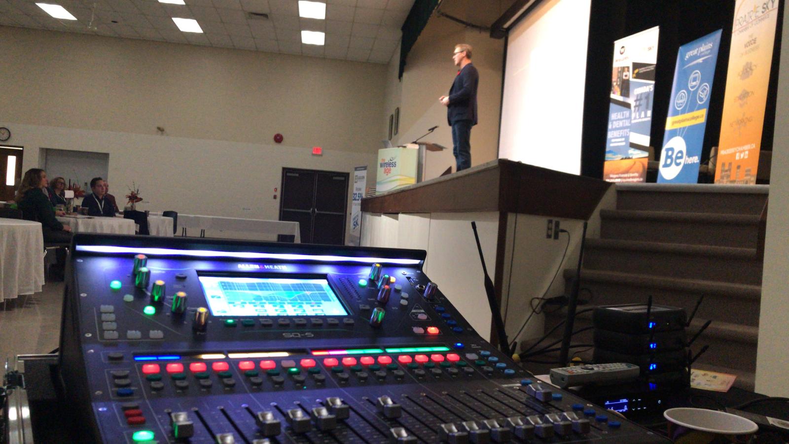 Saskatoon YXE Audio Mixing Sound Board Digital Audio Mixer Rental Allen Heath SQ6