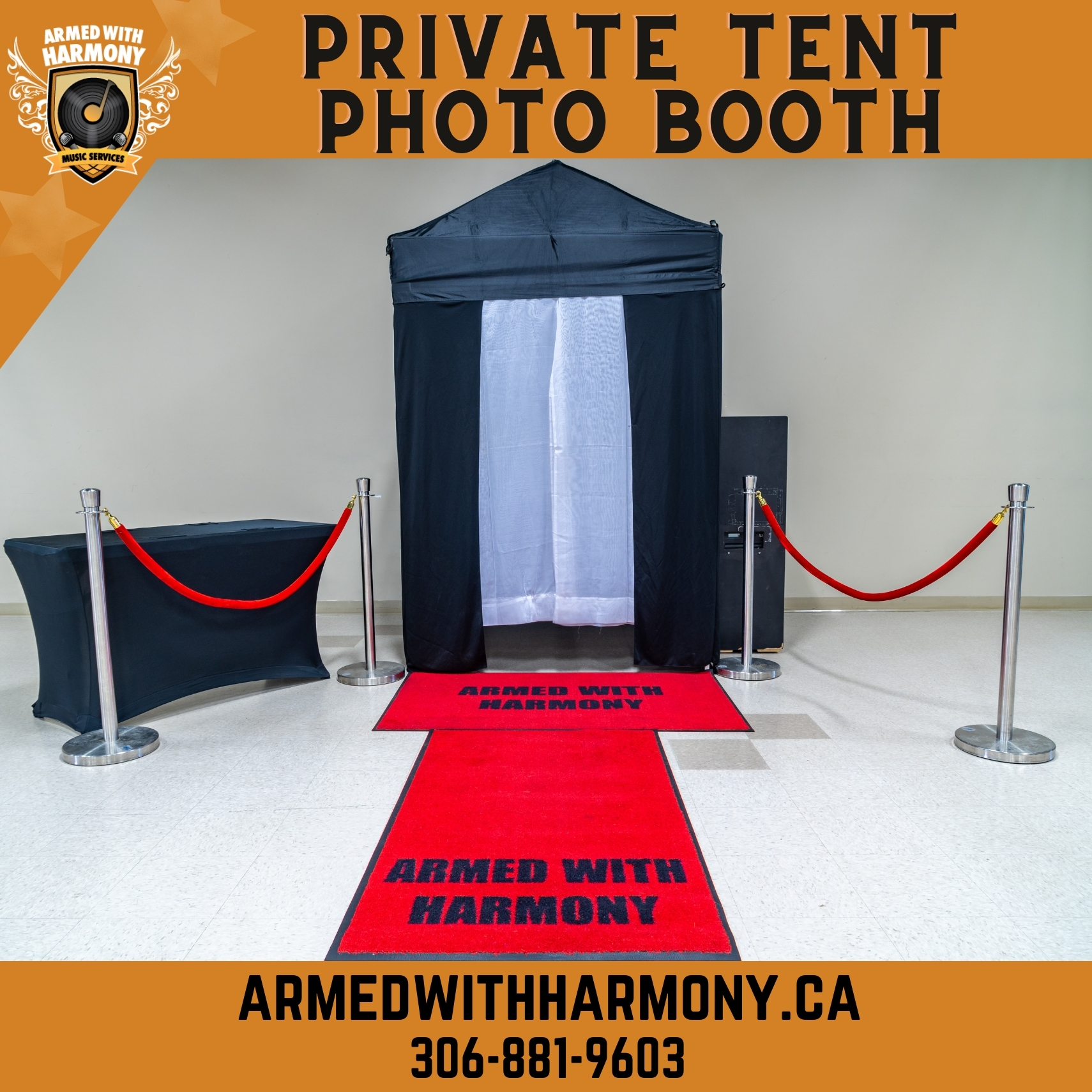Saskatoon YXE Private Enclosed Tent Photo Booth Rentals Private Enclosed Tent Photo Booth